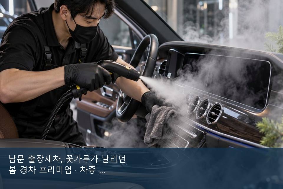 남문 출장세차, 꽃가루가 날리던 봄 경차 프리미엄 · 차종 기준 금액